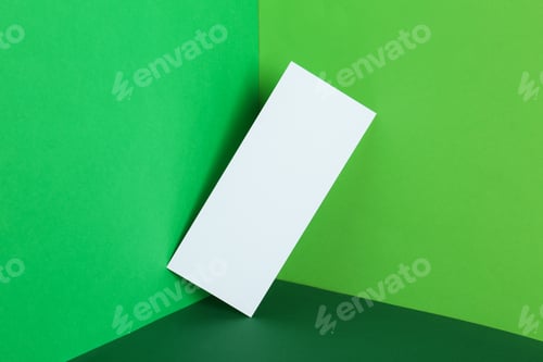 Preview: Empty sheet on color background. Mockup for design