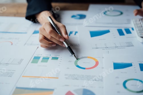 Preview: Close-up of Business woman is working