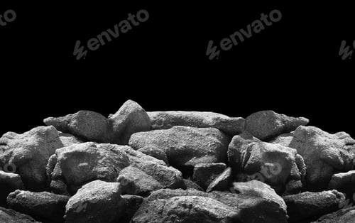 Preview: Stone podium on dark background.