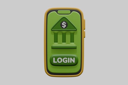 Visualização: Botão retangular com colunas e ícone de cifrão