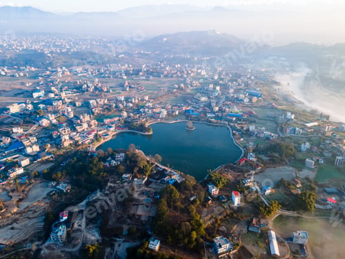 Preview: aerial the mountain range in Kathmandu, Nepal