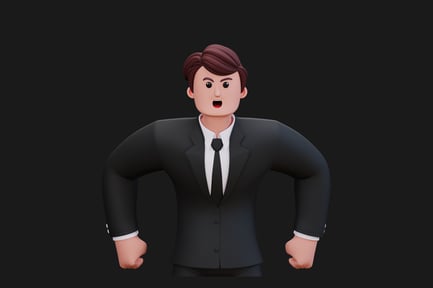 Preview: Man in suit with arms outstretched