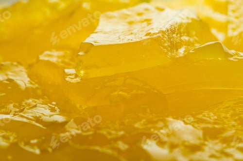 Preview: Macro horizontal of yellow jelly texture