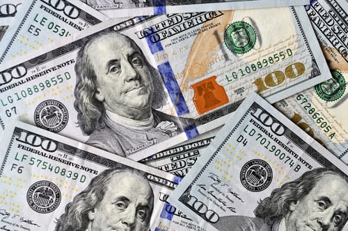 Preview: Closeup of United States One Hundred Dollar Bills