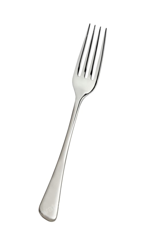 Preview: Silver fork on white background