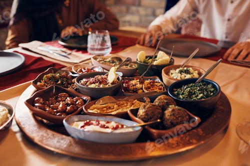 Preview: Middle Eastern traditional food during Iftar dinner on Ramadan.