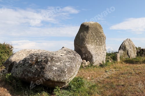 Preview: Menhirs of the Vieux-Moulin - Old Mill - near Plouharnel in Brittany