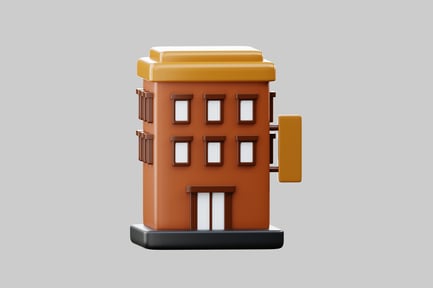 Preview: Simple adventure lodge building asset