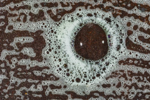 Preview: Suds And Rust Metal Plate Texture. Cleaning The Surface Of Dirt
