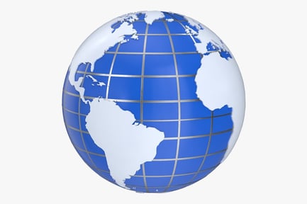 Preview: Detailed Globe with Gridded Meridians