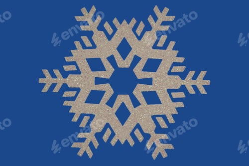 Preview: Snowflake on blue background