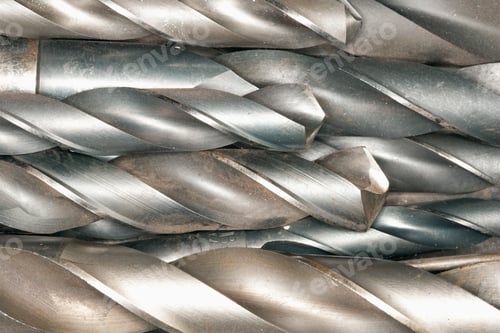 Preview: Metal Drill Bits, close up of grooved threads
