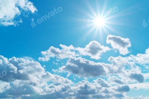 Preview: Blue Skies and Clouds with Bright Sunlight