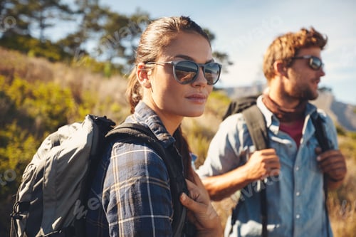 Preview: Couple on hiking trip in countryside