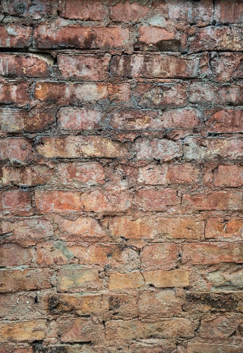 Preview: Old weathered red Brick wall. Vintage texture Background.