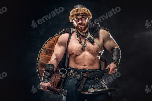 Preview: Severe barbarian in warrior clothes