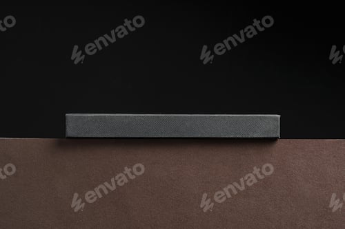 Preview: Black hardcover book or notepad mock up on black background