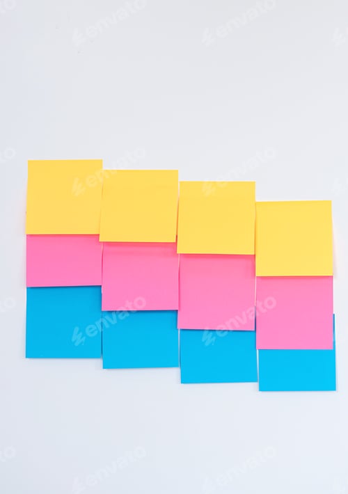 Preview: Set of multicolored sticky notes paper. business, teamwork, brainstorming concept.