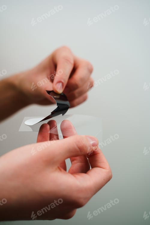 Preview: Preparing charcoal strip for effective nose pore cleaning