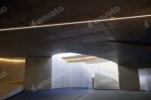 Preview: Staircase in the stone building leading to outside