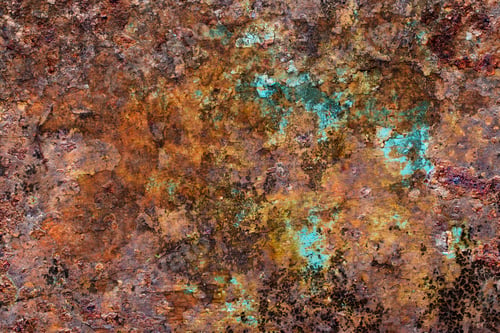 Preview: A background of peeling paint and rusty old metal