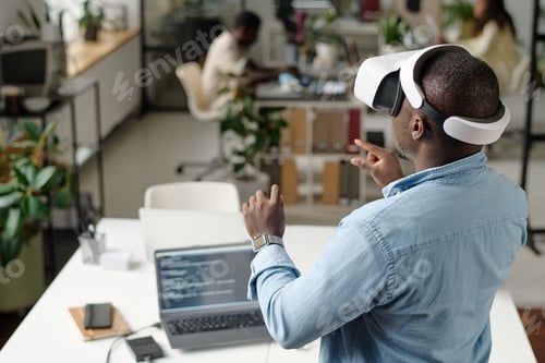 Preview: Man Testing VR Goggles