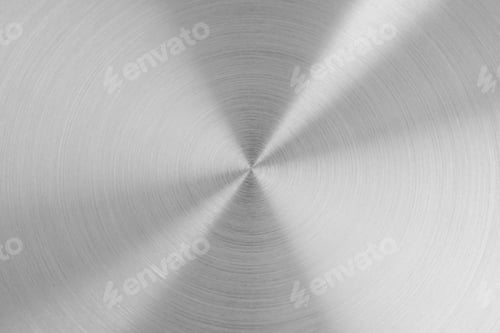 Preview: Circular brushed metal texture with shiny surface