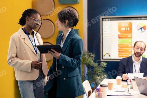 Preview: Business women developing a new marketing strategy with sales plans