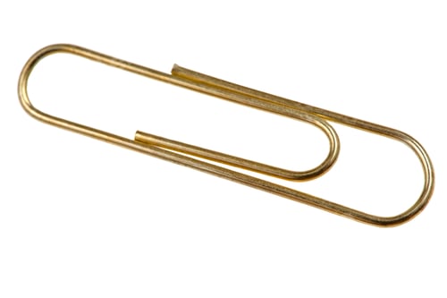 Preview: yellow metal staple