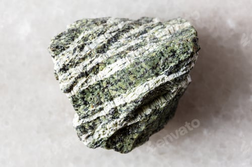 Preview: sample of raw chrysotile serpentine rock on white