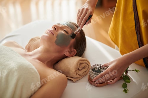 Preview: Woman Getting Face Treatment in Spa Salon