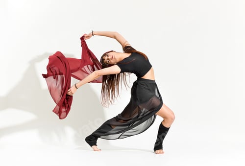 Preview: Graceful dance performing an Ina Bauer figure skating pose