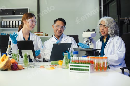 Preview: Control experts inspect the concentration of chemical residues.