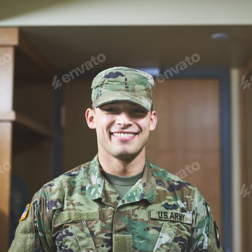 Preview: Shot of a young soldier standing in the dorms of a military academy