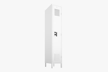 Preview: Single White School Locker with Combination Lock