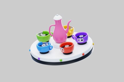Preview: Cartoon tea set merry-go-round