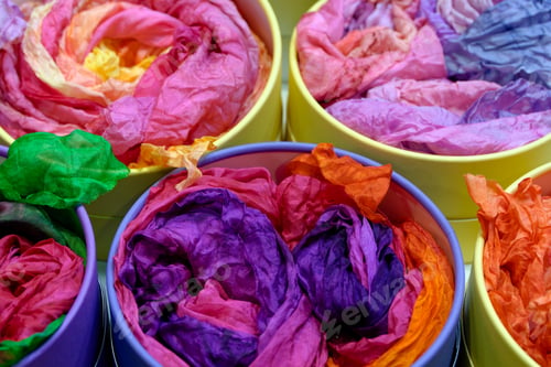 Preview: Bright colourful traditional silk shawls