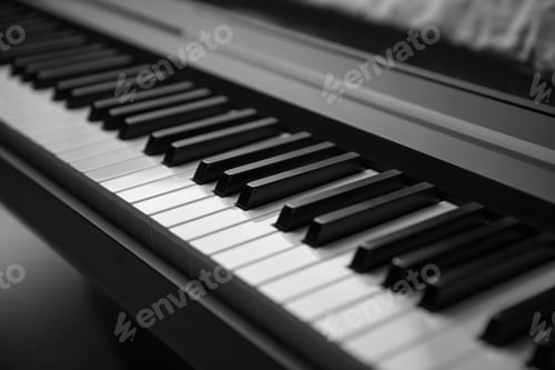 Preview: Close up of piano keyboard
