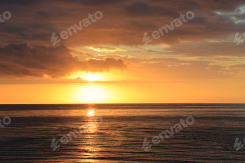 Preview: Amazing sunrise at sea in the morning
