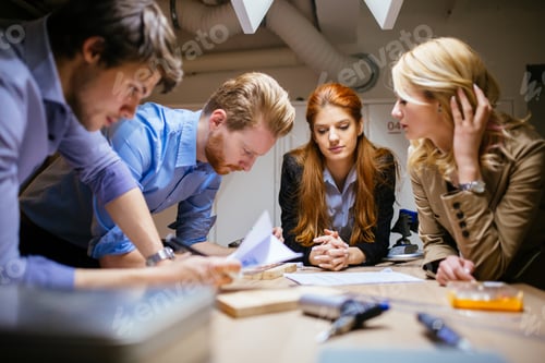 Preview: Business people collaborating in office and working on project together