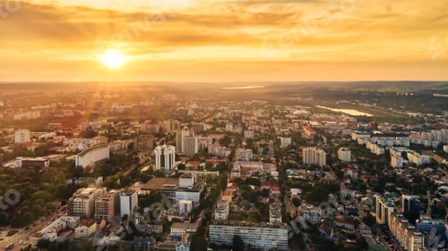 Preview: Aerial drone view of Chisinau, Moldova