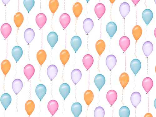 Visualização: balões de cartão comemorativo