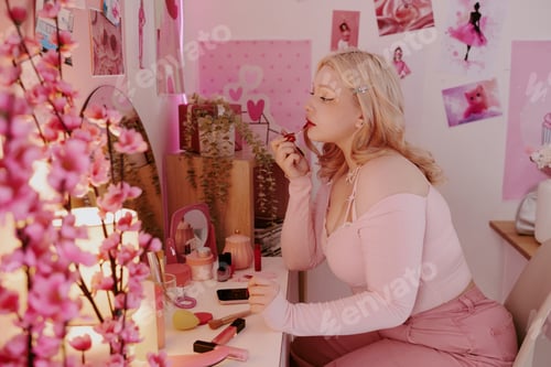 Preview: Lovable Girl Using Lip Balm