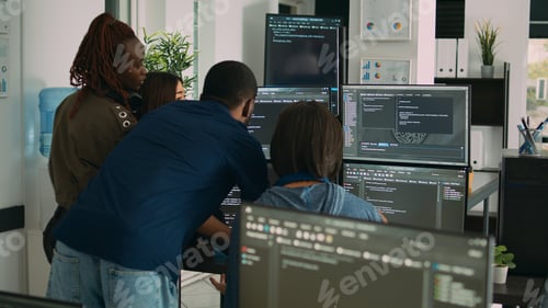 Preview: Database admins collaborating on group project compiling algorithm