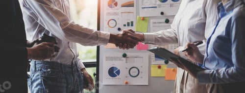 Preview: Business handshake for teamwork of business merger and acquisition,successful negotiate,hand shake