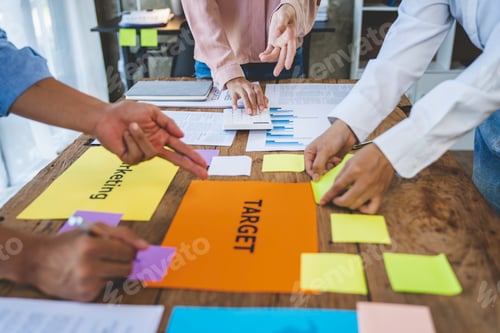 Preview: Teamwork Brainstorming Meetings and new startup projects in the workplace, Quality, successful work