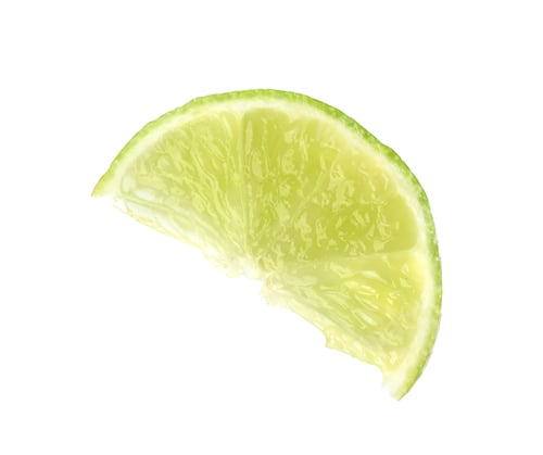 Preview: Cut fresh juicy lime on white background