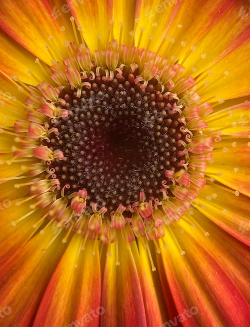 Preview: Orange and yellow flower closeup
