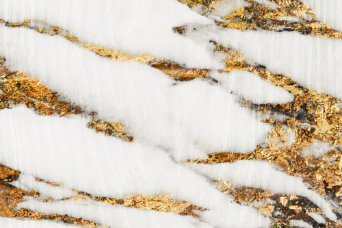 Abstract Background with Gold Texture on White