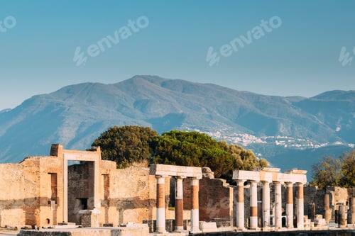 Preview: Pompeii, Italy. Remains Of Ancient Buildings On Territory Pompeii Forum